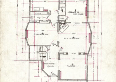 White Lace Inn Historical Building Plans by Architect, H.A. Foeller - Main Floor