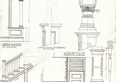 White Lace Inn Historical Building Plans by Architect, H.A. Foeller - Interior Details