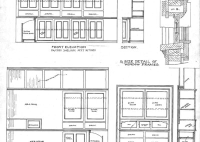 White Lace Inn Historical Building Plans by Architect, H.A. Foeller - Interior Details